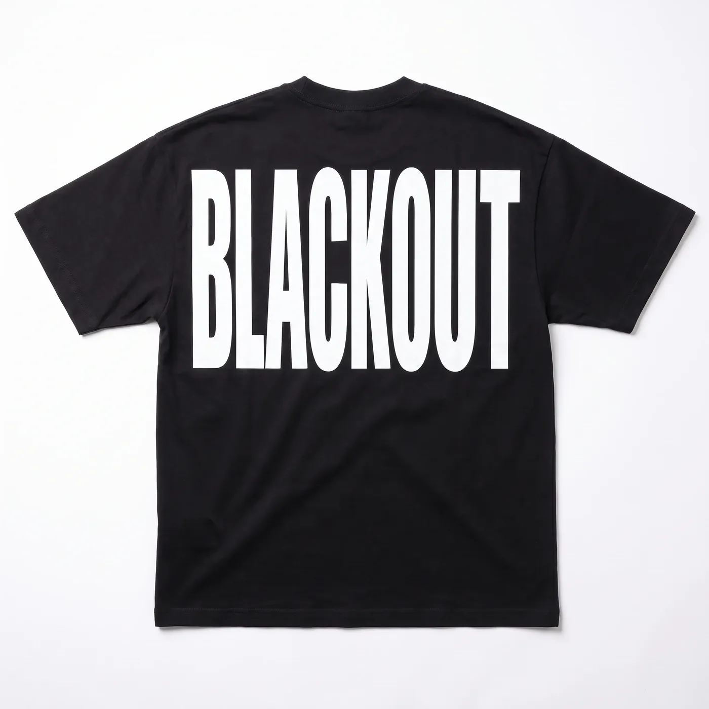 BLACKOUT Oversized in Black, laid flat, back