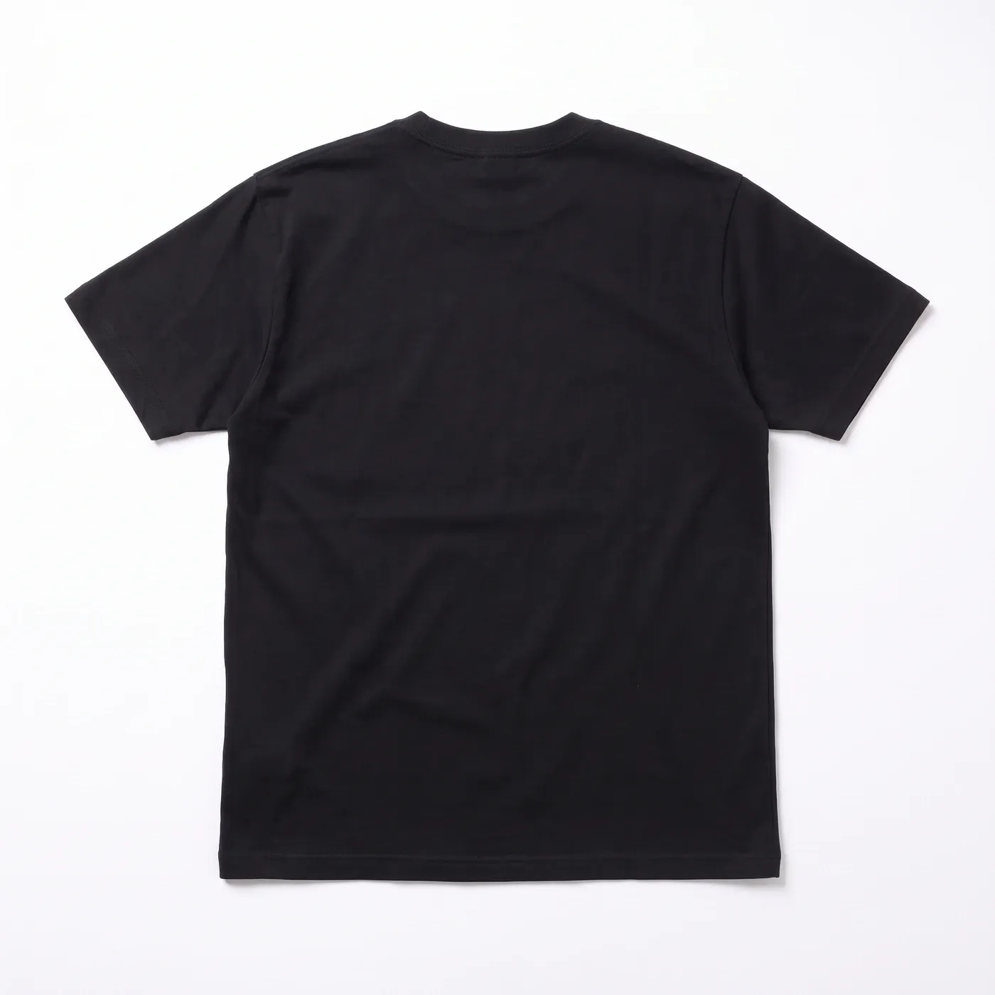 DEAD MALL Tee in Black, laid flat, back